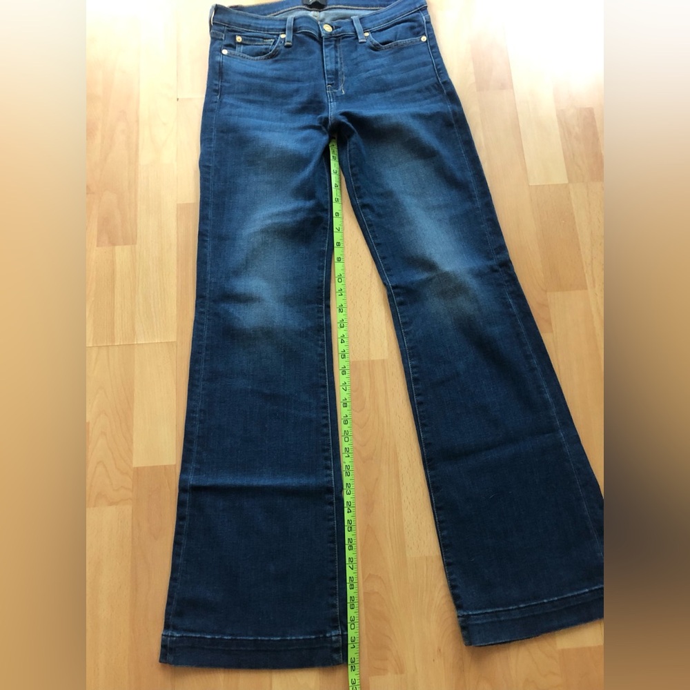 7 For All Mankind Women's Flare Jeans in Deep Indigo